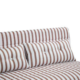 Jola Velvet Foldable 2 Seater Sofa Bed with Pillows, Brown Stripe - thumbnail 4