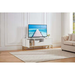 Mercury Modern Ridged TV Unit, Matte White - thumbnail 9