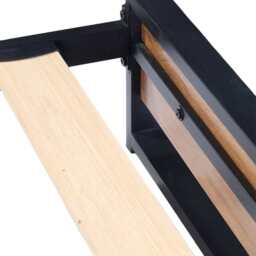 Belluno Industrial Style Wooden Bed Frame, Double Size Frame - thumbnail 6