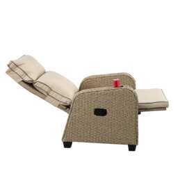 Outdoor Garden Furniture Rattan Recliner Armchair - thumbnail 4