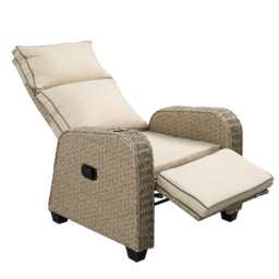 Outdoor Garden Furniture Rattan Recliner Armchair - thumbnail 1