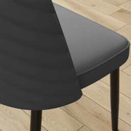 Lisa 4 Seater 120CM Rectangle Marbled Effect Dining Table Set, Grey - thumbnail 4