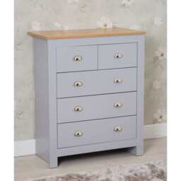 Heritage 3+2 Chest Of Drawers In Grey - thumbnail 2