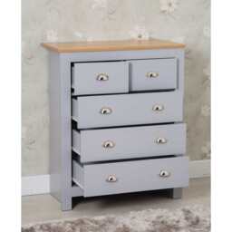 Heritage 3+2 Chest Of Drawers In Grey