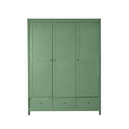 Neo 3 Door 3 Drawer Wardrobe Storage Wardrobe, Sage Green - thumbnail 2