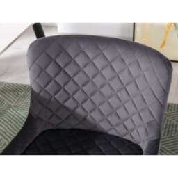 Set of 2 Lisa Velvet Dining Chair, Grey - thumbnail 5