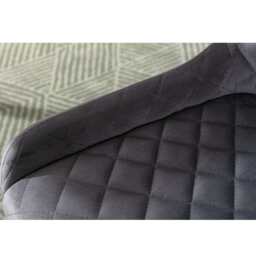 Set of 2 Lisa Velvet Dining Chair, Grey - thumbnail 8