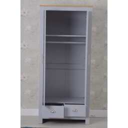 Heritage 2 Door 2 Drawer Wardrobe, Grey - thumbnail 4