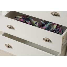 Heritage 4 Drawer Chest Bedroom Storage Cabinet, White - thumbnail 6
