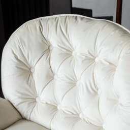Sol Swivel Chair With Footstool, Beige - thumbnail 7