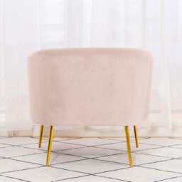 Russell Velvet Armchair In Pink - thumbnail 3