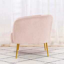 Russell Velvet Armchair In Pink - thumbnail 4
