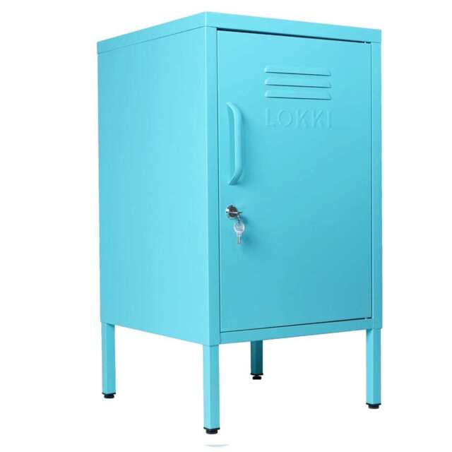 Lokki®  Night Stand Cabinet With Adjustable Shelf And Locker, Turquoise - image 1
