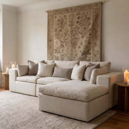 Marshmuff Compressed 3 Seater Resting Corner Sofa Set in Beige - thumbnail 3