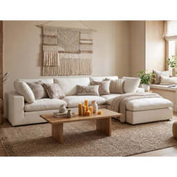 Marshmuff Compressed 3 Seater Resting Corner Sofa Set in Beige - thumbnail 2