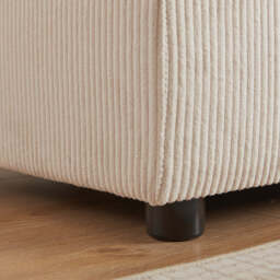 Finley Corduroy 4 Seater Sofa with 2 Footstools, Beige - thumbnail 9