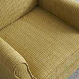 Ascot Velvet Pushback Recliner Chair, Yellow - thumbnail 3
