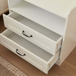 Night Stand Storage Cabinet Bedside Table with Led Lights and Sockets - thumbnail 6