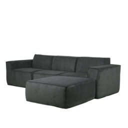Hugspacee Compressed Corduroy 3 Seater Sofa with Footstool - thumbnail 5