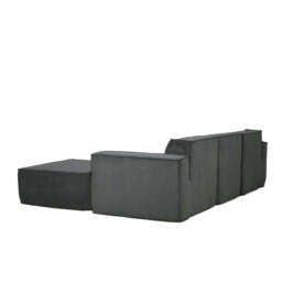 Hugspacee Compressed Corduroy 3 Seater Sofa with Footstool - thumbnail 7