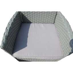 Eton 2 Seater Garden Furniture Bistro Set In Grey - thumbnail 3