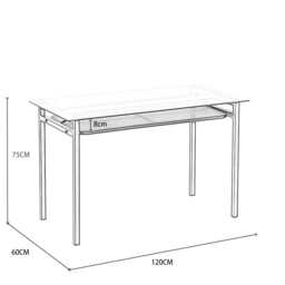 Boho 120CM Glass Top Rattan Dining Table With Shelf - thumbnail 6