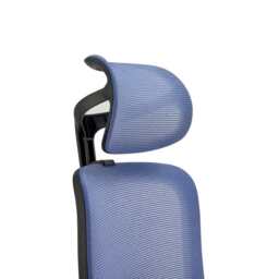 Premium Fabric Blend Ergonomic Office Chair Swivel Computer Task Chair with Headrest, Black+Blue - thumbnail 6