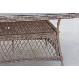 Provence Willow 6‑Seater Rattan Garden Dining Set with Oval Table and Furniture Cover - thumbnail 7