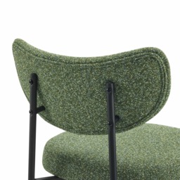 Set Of 2 Luca Designer Upholstered Boucle Dining Chair, Green - thumbnail 7