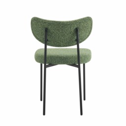 Set Of 2 Luca Designer Upholstered Boucle Dining Chair, Green - thumbnail 4