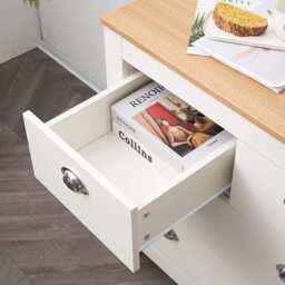 Heritage 2+2 Chest Of Drawers Storage Cabinet, White - thumbnail 5