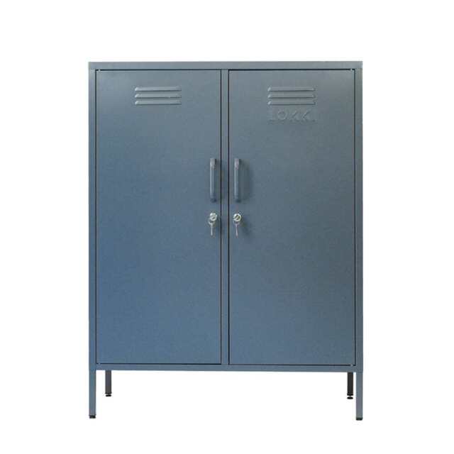 Lokki® 2 Doors Buffet Cabinet Storage Locker Cabinet, Slate