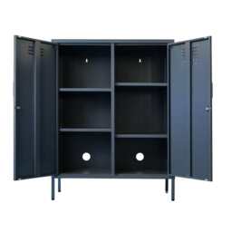 Lokki® 2 Doors Buffet Cabinet Storage Locker Cabinet, Slate - thumbnail 3