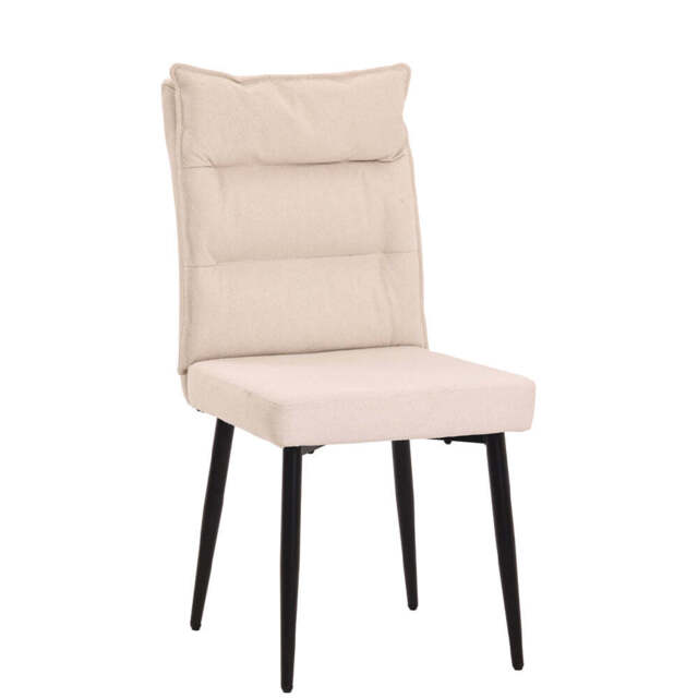 A Pair of Dining Chairs with Cushioned Backrest, Beige - image 1