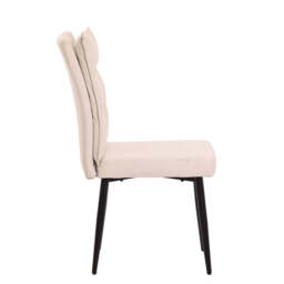 A Pair of Dining Chairs with Cushioned Backrest, Beige - thumbnail 6
