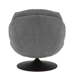 Sol Plush Swivel Leisure Chair, Grey - thumbnail 5