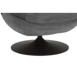 Sol Plush Swivel Leisure Chair, Grey - thumbnail 9