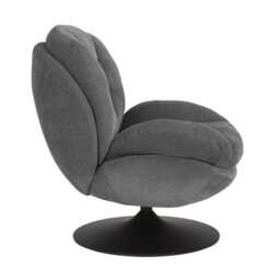 Sol Plush Swivel Leisure Chair, Grey - thumbnail 4