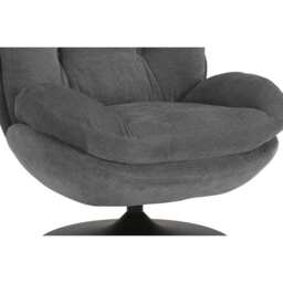 Sol Plush Swivel Leisure Chair, Grey - thumbnail 8