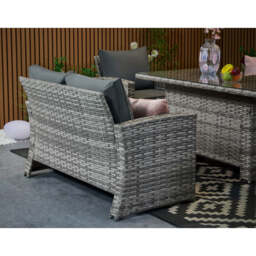Outdoor Garden 6 Seater Rattan Seater Sofa Set With Lift Up Dining Table - thumbnail 5