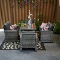 Outdoor Garden 6 Seater Rattan Seater Sofa Set With Lift Up Dining Table - thumbnail 8