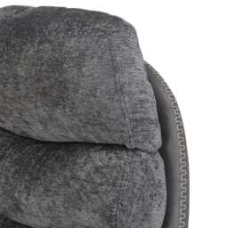 Manu Boucle Recliner Swivel Armchair With Footstool, Grey - thumbnail 8