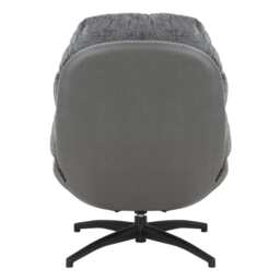 Manu Boucle Recliner Swivel Armchair With Footstool, Grey - thumbnail 6