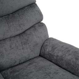 Manu Boucle Recliner Swivel Armchair With Footstool, Grey - thumbnail 7