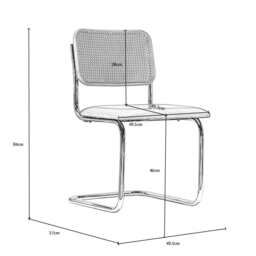 Set Of 2 Boho PU & Rattan Dining Chairs - thumbnail 6