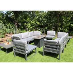 Outdoor 42 inchRect Gas Fire Pit Table, Grey