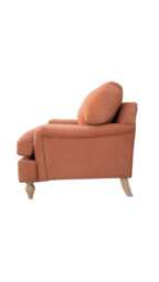 Bunburry Leisure Chair Upholstered Armchair, Velvet Orange - thumbnail 5