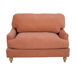 Bunburry Leisure Chair Upholstered Armchair, Velvet Orange - thumbnail 2
