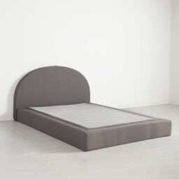 Marshmuff Linen Bed Frame With Curved Headboard King Bed or Double Bed, Double Size Frame / Grey - thumbnail 5