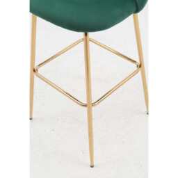 Set Of 2 Aurora Velvet Bar Stool, Green - thumbnail 7